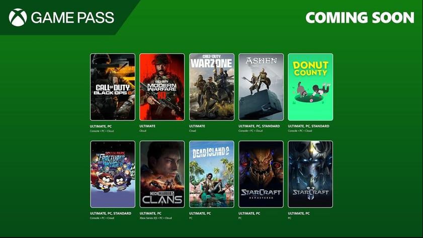 Call of Duty: Black Ops 6, два StarCraft, Dead Island 2 і багато іншого чекає передплатників Xbox Game Pass у другій половині жовтня