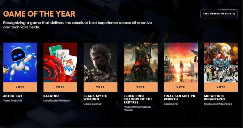 Продажі Final Fantasy VII Rebirth, Metapahor: ReFantazio та інших претендентів на звання “Гра року” за версією The Game Awards значно зросли